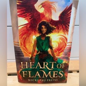 Heart of Flames, book two in the Crown of Feathers book series. Ages 12 and up